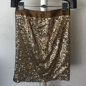 Gold Sequin Party Skirt